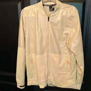 Under Armour NWOT M Jacket Zip up beige orange mixed material track style